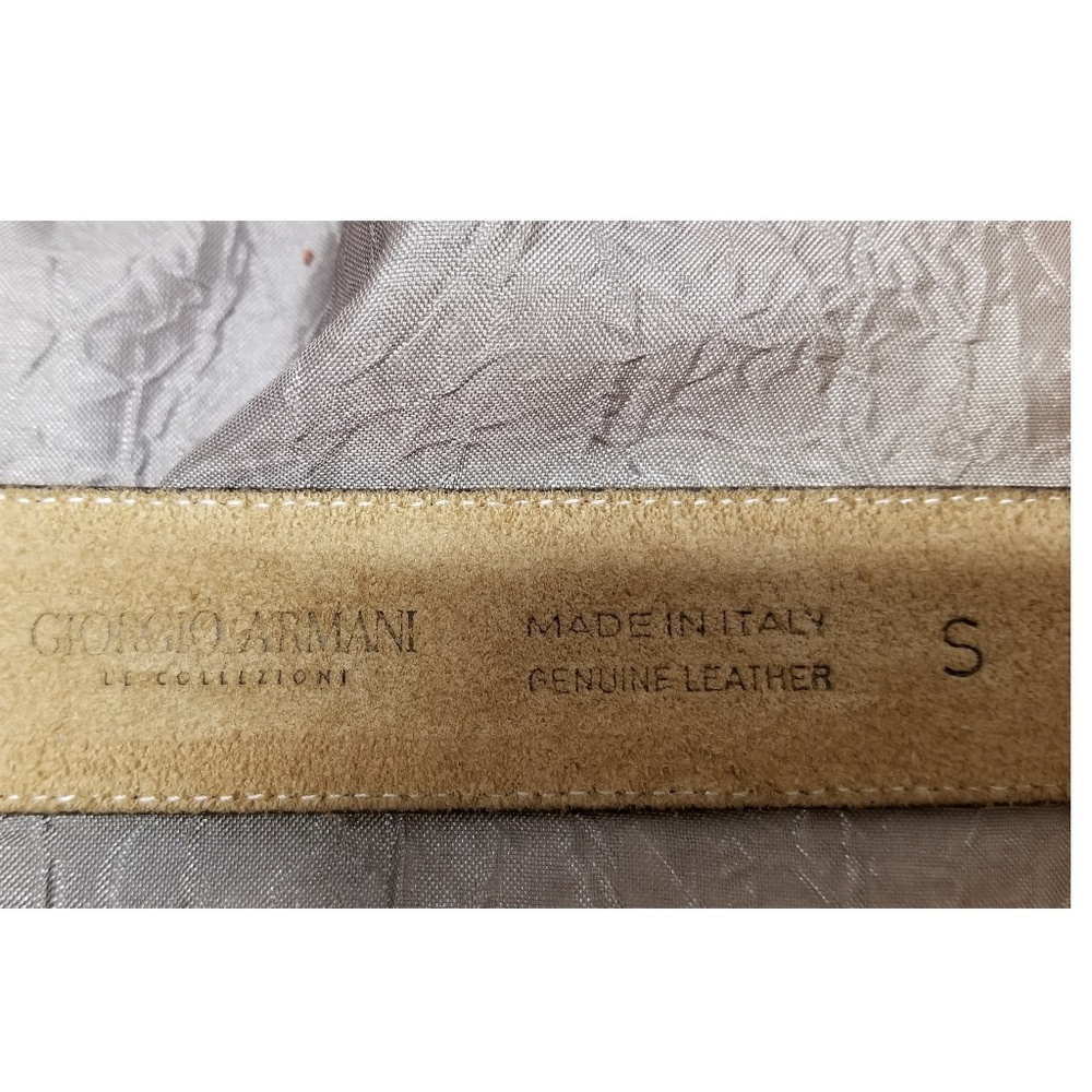 Giorgio Armani Belt Brown Italian Laced Leather - Picture 2 of 4
